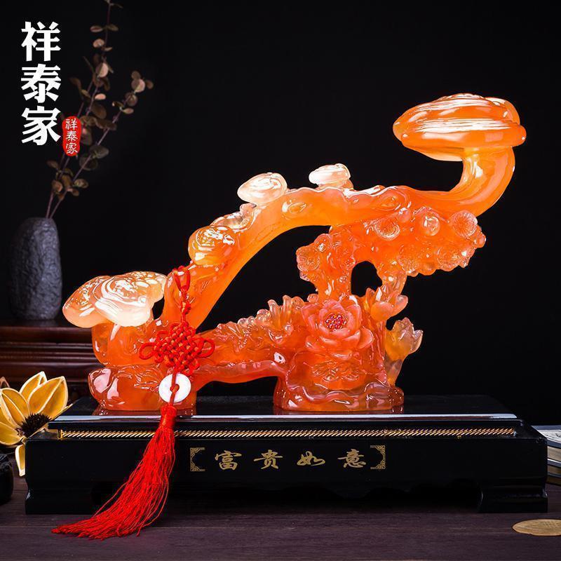 玉如意摆件家居客厅电视柜酒柜红酒架办公室桌面装饰品工艺品_157_412