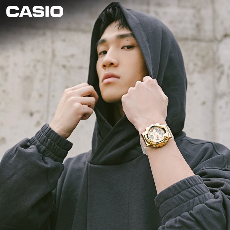卡西欧(CASIO)G-SHOCK 冰川金系列 时尚男表运动防水手表