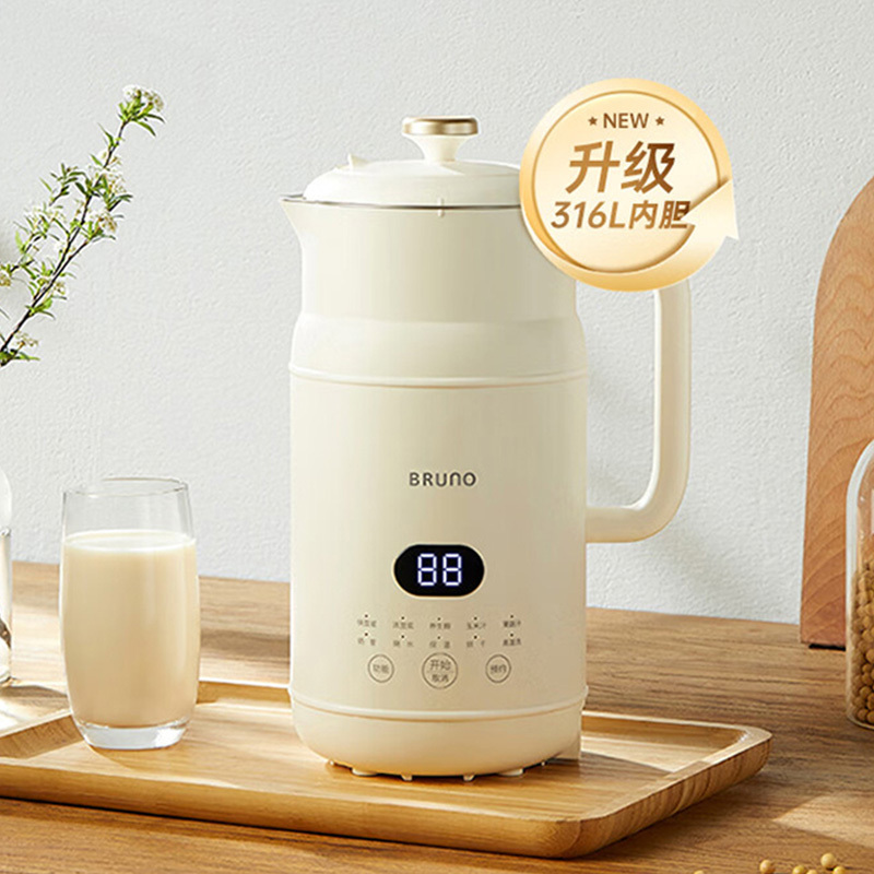 BRUNO博鲁诺豆浆机1L不锈钢升级款BZK-DJ04-WH高清大图
