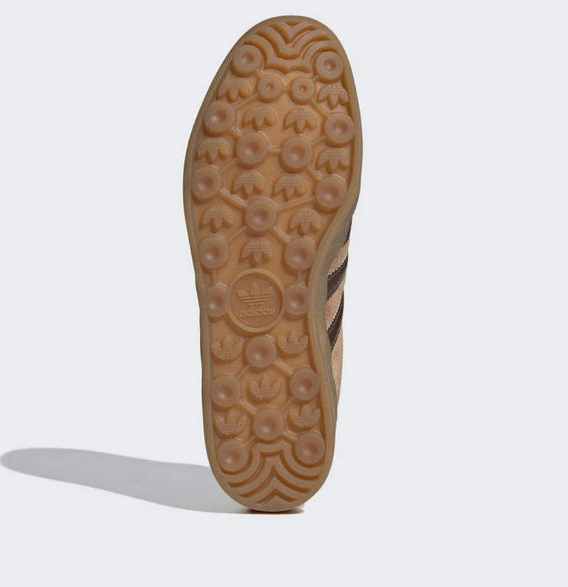 阿迪达斯adidas 三叶草男女休闲鞋纸板黄-棕-浅粉高清大图