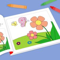 儿童涂色图画本小学生涂色画画本幼儿涂色书宝宝涂色画填色绘画本|T全套6本288页[送18色油画棒]