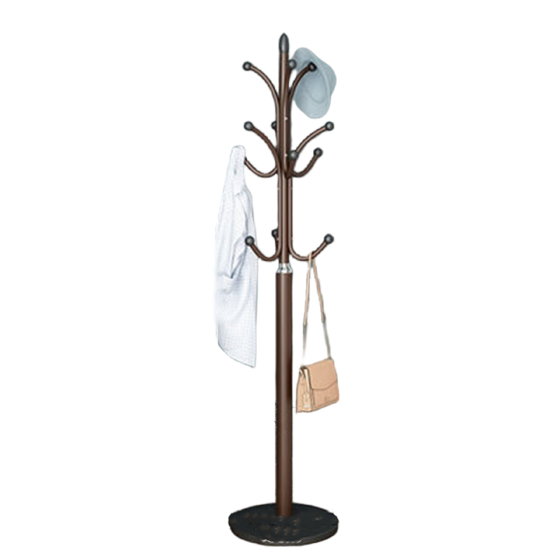 戴劲 简约衣帽架落地卧室衣架立式铁艺衣服架子家用客厅包架现代挂衣架 红色高清大图