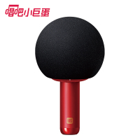 唱吧小巨蛋Q5话筒音箱一体麦克风蓝牙双人无线合唱-绯红色