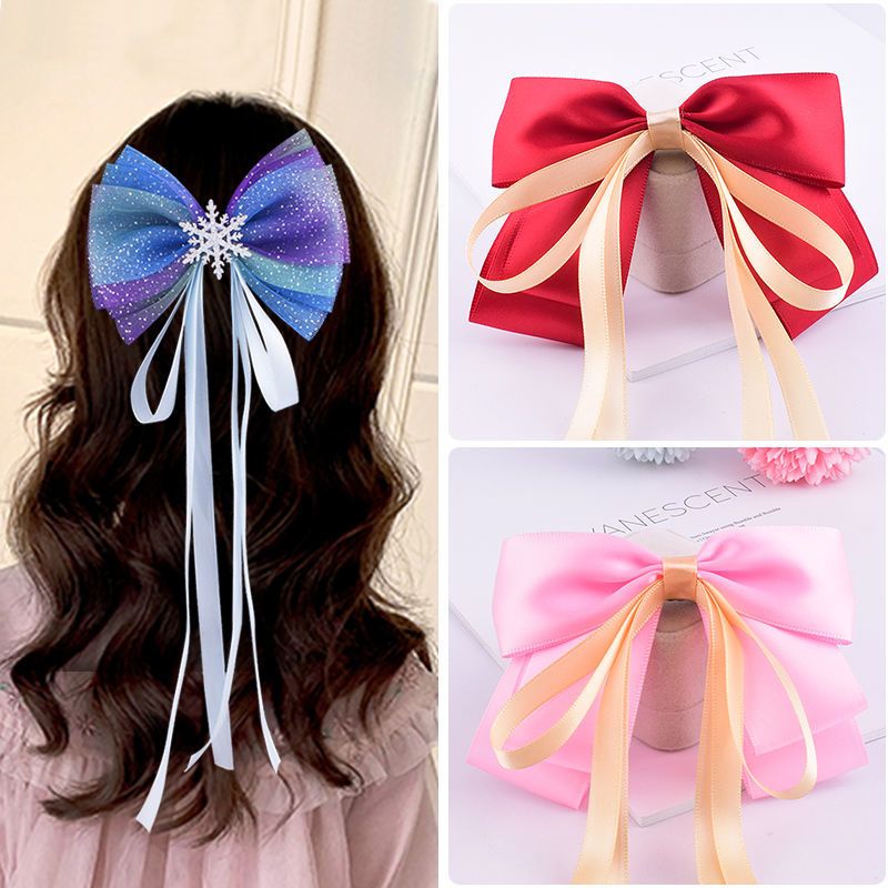超仙飘带儿童蝴蝶结发夹小女孩古风汉服发卡后脑勺发饰莎丞shachen