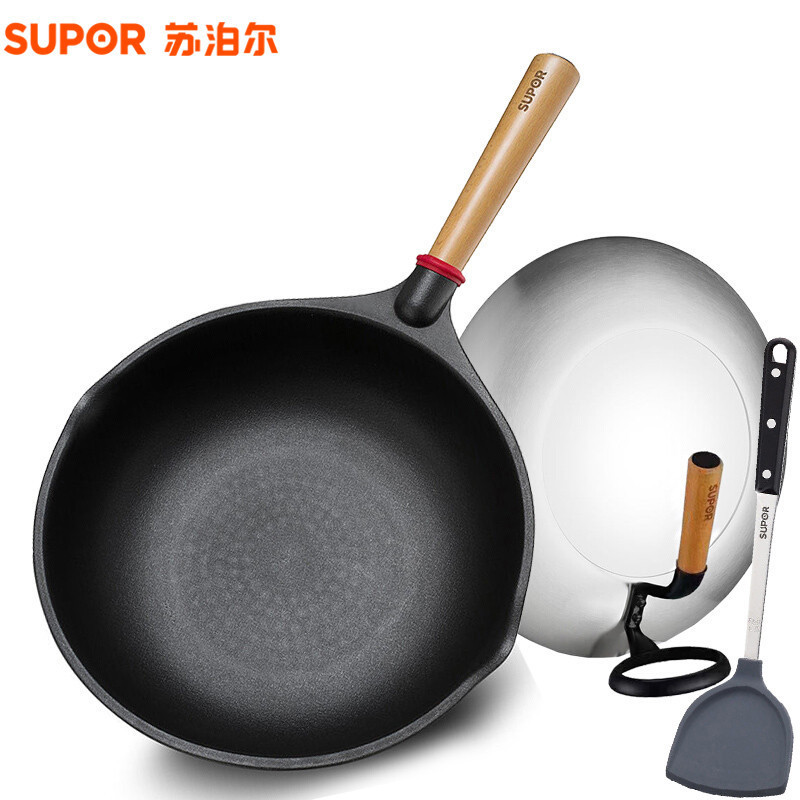 苏泊尔匠铸不粘无油烟炒锅·可立盖PC30D4