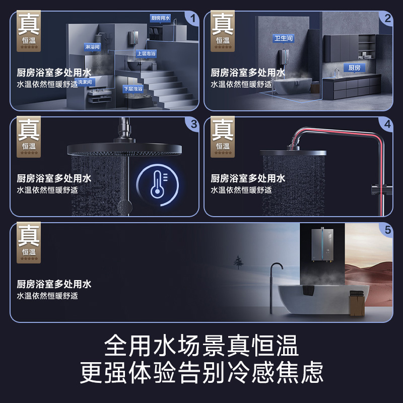 华帝16升燃气热水器i12571-16天然气下置风机G5一级低噪5A一级恒温 双层密闭稳燃舱无极变频水伺服高清大图
