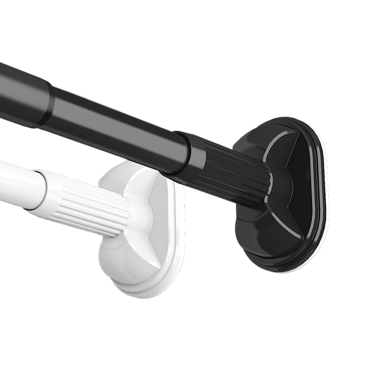 朗宅免打孔伸缩杆窗帘杆晾衣杆晾衣架挂晒衣杆凉衣支撑杆卫生间浴帘杆高清大图