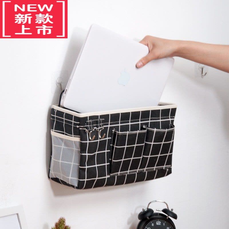 可莉允床头放手机收纳盒墙上收纳袋小挂袋杂物家居挂墙挂式门后宿舍学生图片