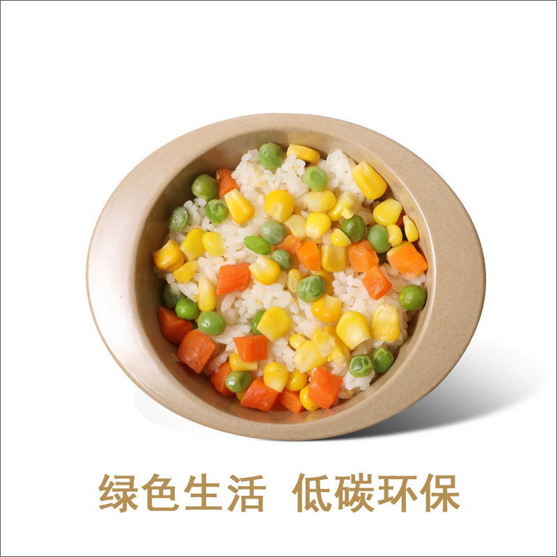玉米(corn) 双耳碗 小号1个 稻壳环保儿童碗辅食饭碗 家用餐具宝宝汤碗面碗 儿童碗