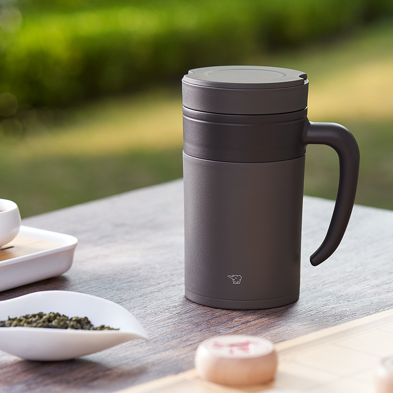 象印进口保温杯便携304不锈钢大容量480ml茶水分离泡茶杯kae48