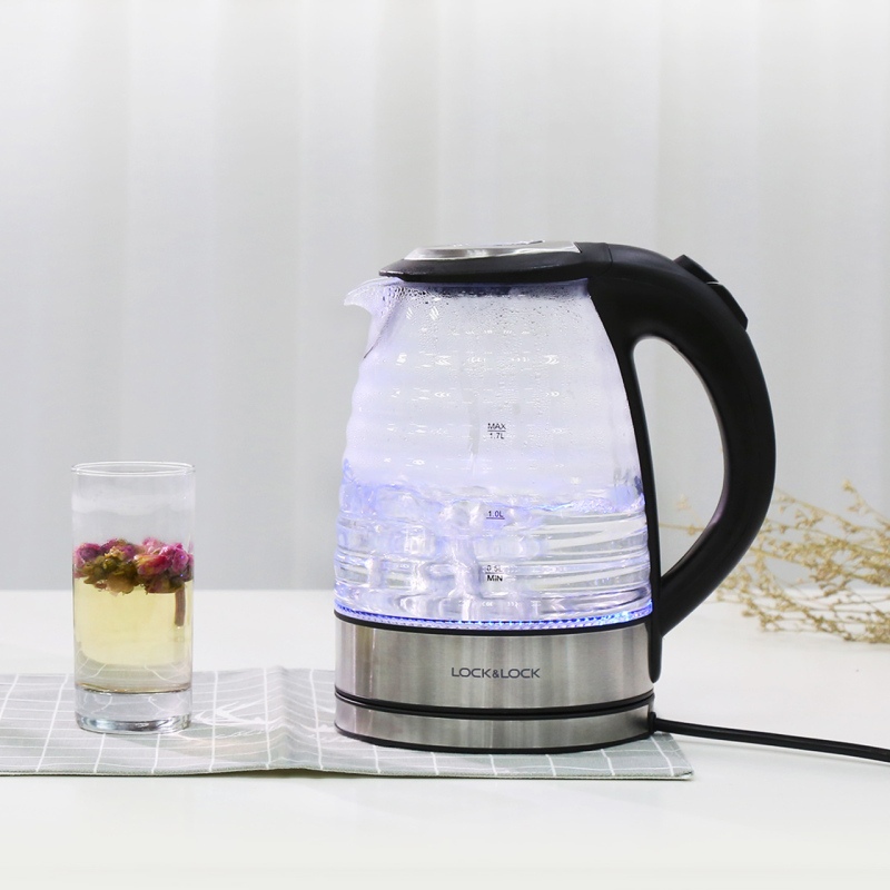 乐扣乐扣(LOCK&LOCK)高硼硅玻璃 静音水壶电热水壶1.7L EJK331