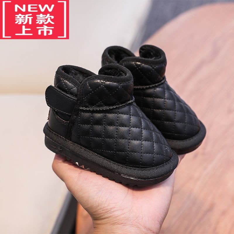可莉允宝宝雪地靴加绒防水靴子小童冬季鞋子小棉鞋儿童防滑女童雪地棉q2图片