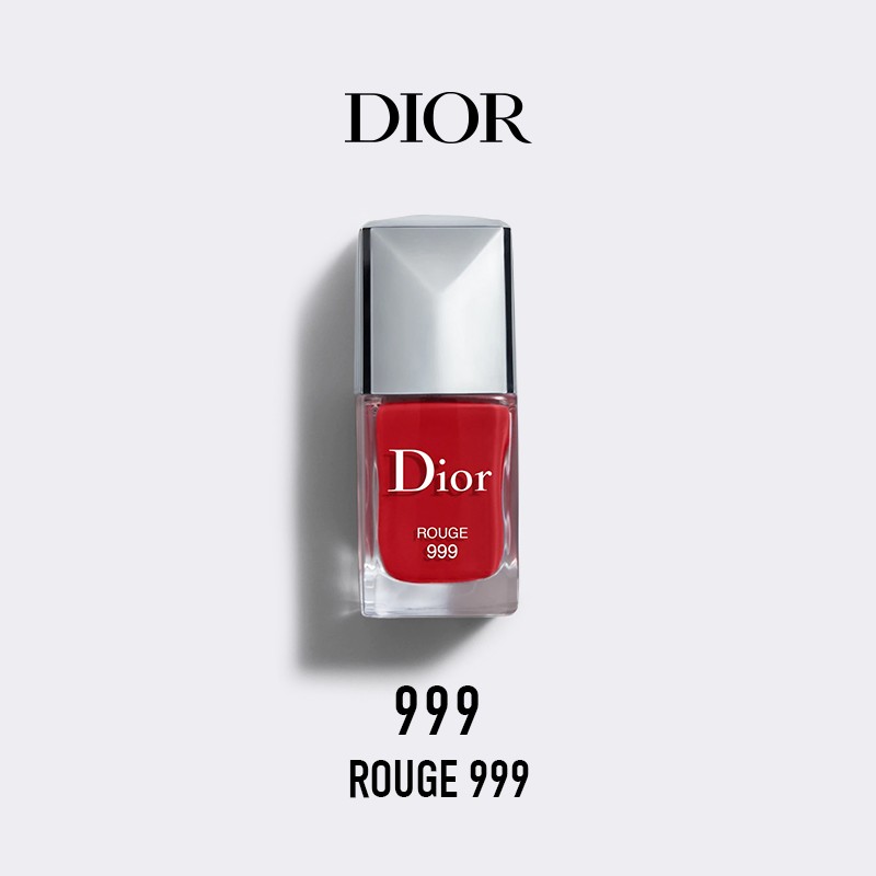迪奥(Dior)指甲油炫亮持久滋养强韧打底显白美甲底油 999#正红色