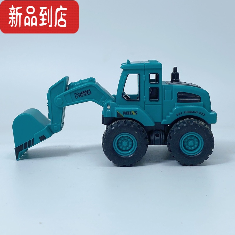 真智力迷你惯性挖土机推土机工程车仿真儿童玩具车耐摔耐玩仿真小工程车惯性玩具