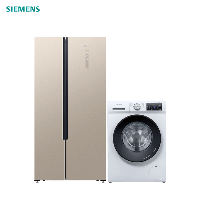 [冰洗套装/套餐]西门子KX50NA30TI+WN54A3X00W 501升风冷超薄对开门冰箱+10公斤洗干一体洗衣机