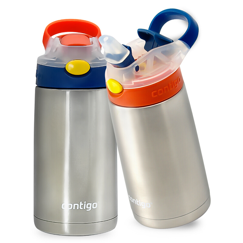 美国康迪克contigo儿童保温杯防漏吸管杯直身水杯孕婴童保温用品384ml