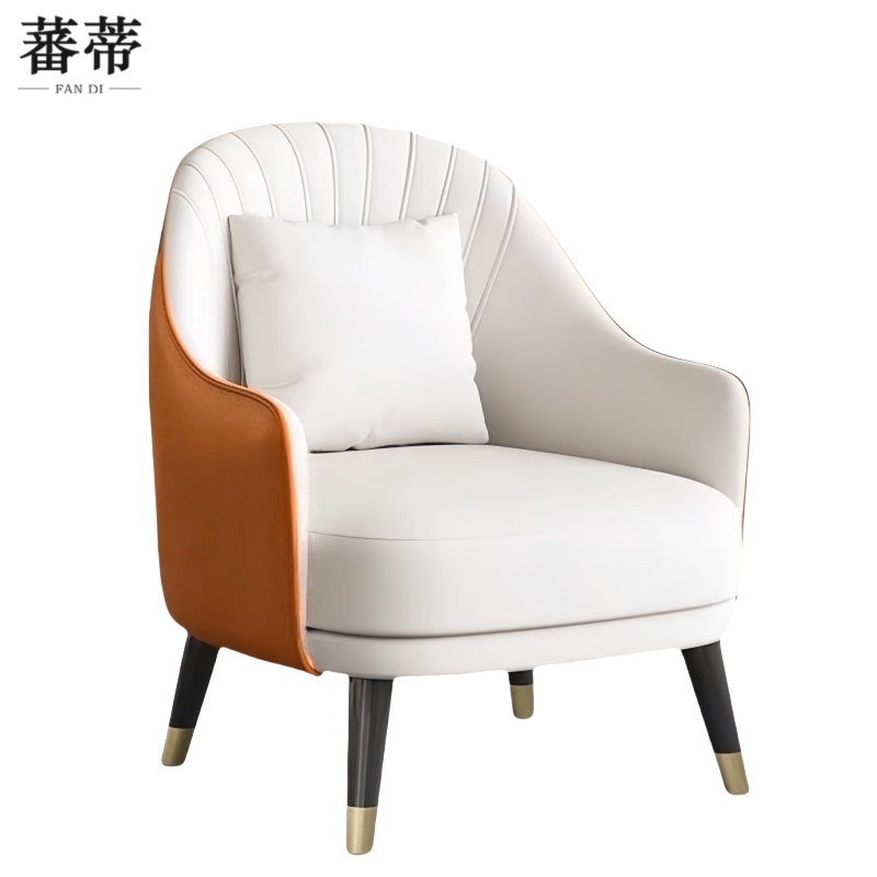 蕃蒂沙发椅橙色个高清大图