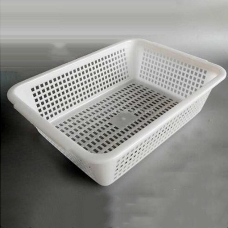 环杰长方形收纳筐菜篮子厨房蔬菜篮筐洗菜篮白色加厚443412hj164