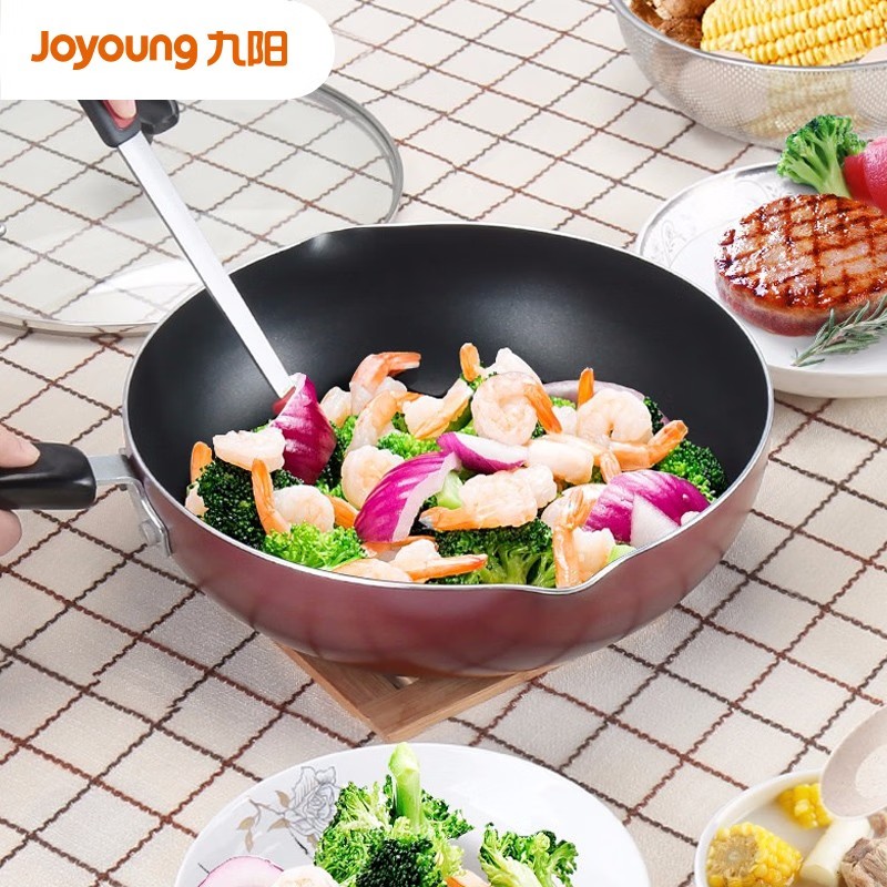 九阳(Joyoung) 不粘锅炒锅家用电磁炉炒菜锅燃气煤气灶通用具厨房炊具 适合3-4人 电磁炉明火通用 28cm f高清大图