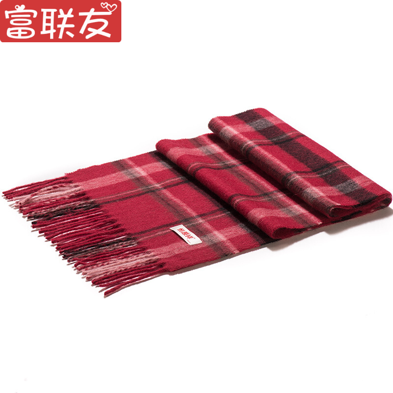 迪鲁奥（DILUAO)围巾女冬季韩版百搭羊毛围巾女秋冬季羊毛绒格子围巾女冬天_566 花色10#