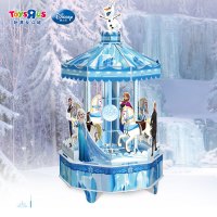 玩具反斗城3d立体拼图冰雪奇缘音乐盒旋转木马儿童益智玩具19539