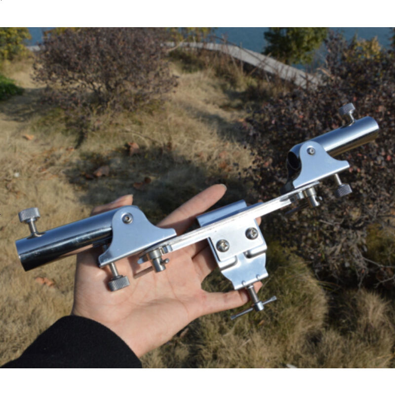 钓台炮台架卡沿双头炮台架座卡边双炮台座双头旋转炮台座