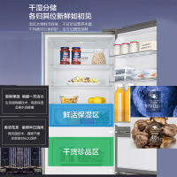 海尔(Haier)253升三门冰箱 双变频一级 干湿分储 宽幅变温 租房家用小冰箱 国补 BCD-253WDPDU1