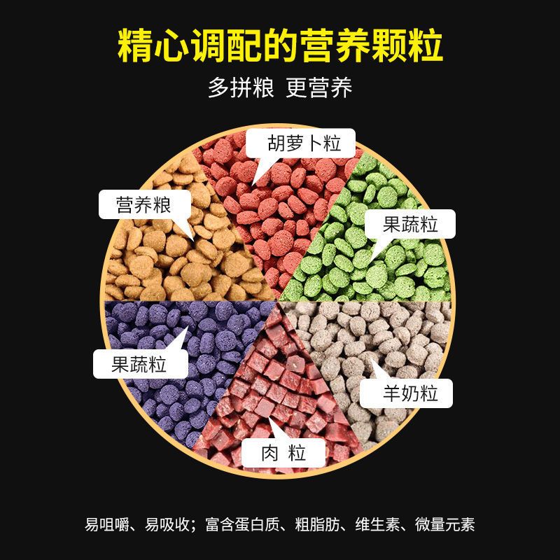 经典果蔬3拼粮 5斤装 狗粮通用型冻干肉粒双拼狗粮成犬幼犬大小型犬泰迪金毛10比熊5斤