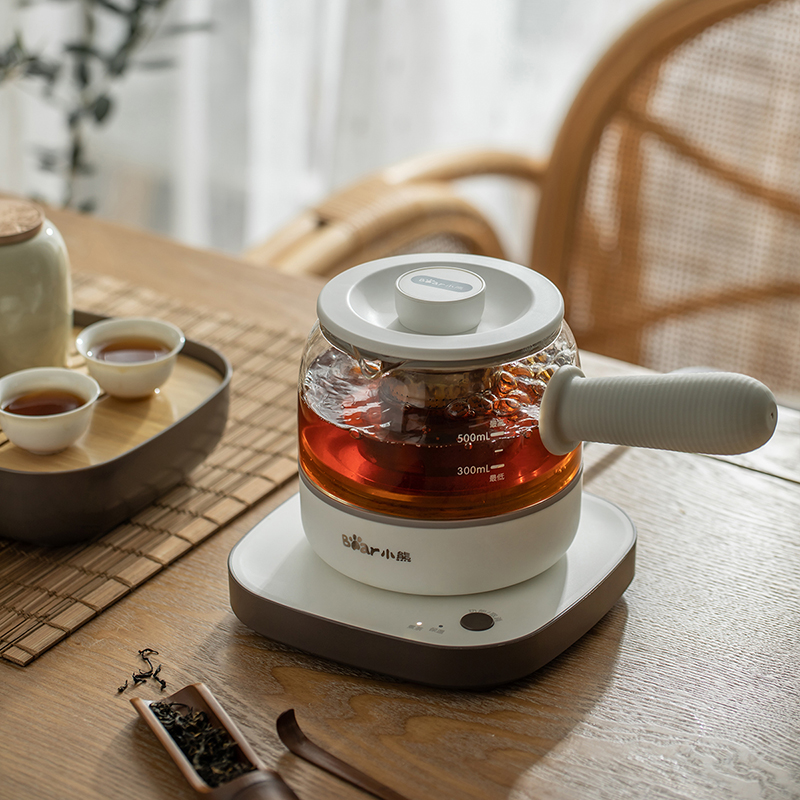 小熊煮茶器家用电茶炉花茶壶蒸茶烧水壶奶茶机电陶炉养生壶办公室ZCQ-A05S1高清大图