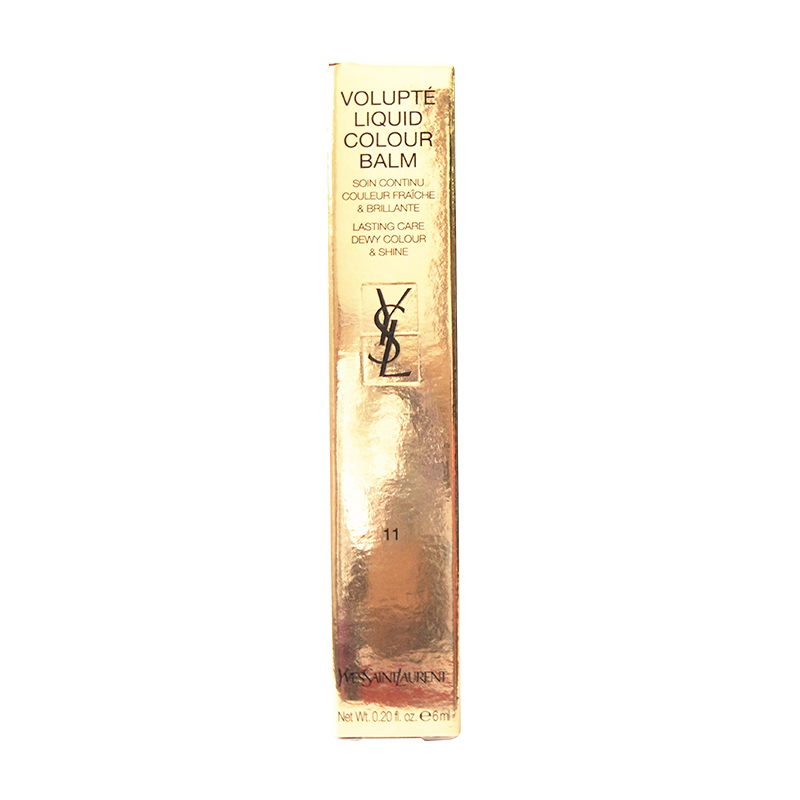 圣罗兰(YSL)莹亮纯魅液体唇膏 6ml 11#蜜桃冰沙 口红唇釉 爱心银管唇釉 水润轻妆