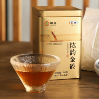 中茶 湖南安化黑茶 茯砖茶 罐装 陈韵金砖80g