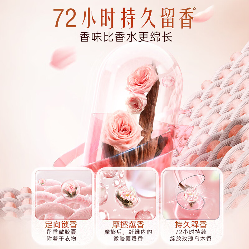 立白大师香氛洗衣液乌木玫瑰4斤瓶装 持久留香72h 纳米护色高清大图