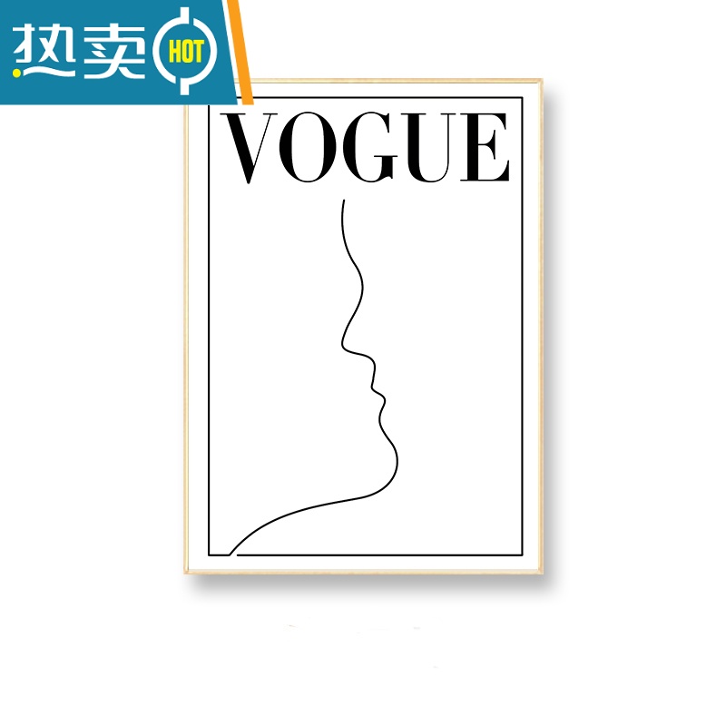 敬平意式极简主义装饰画抽象人脸线条画桌面摆画复古文艺壁画客厅挂画装饰画 B 35*50典雅白高清喷绘