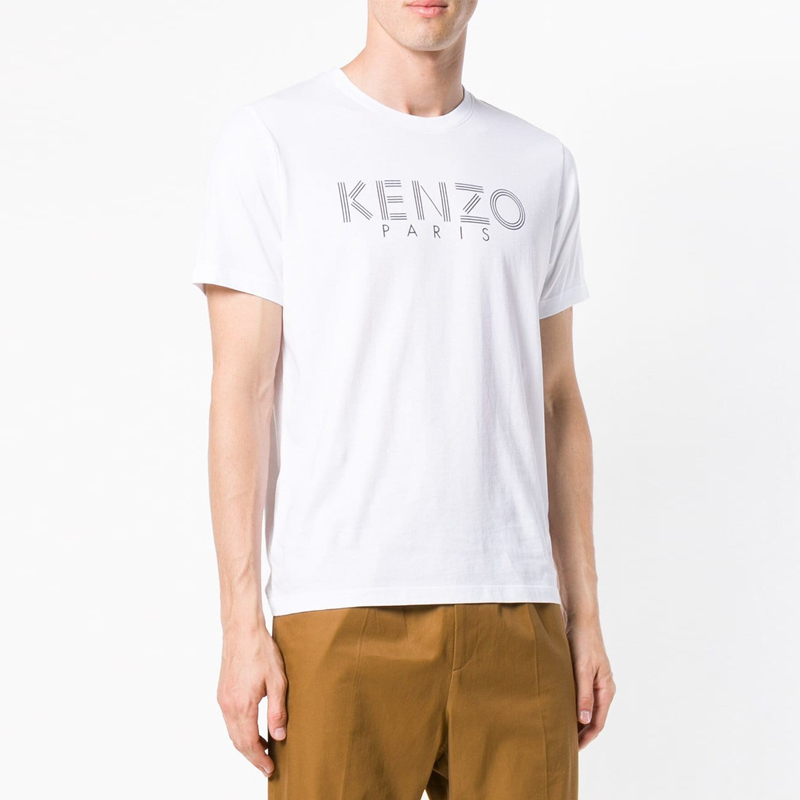 [直营]Kenzo高田贤三 男士全棉字母LOGO印花圆领短袖T恤 F005TS0924SG