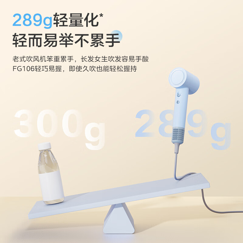 美的(Midea)电吹风FG106(冰奶咖);单位:个高清大图