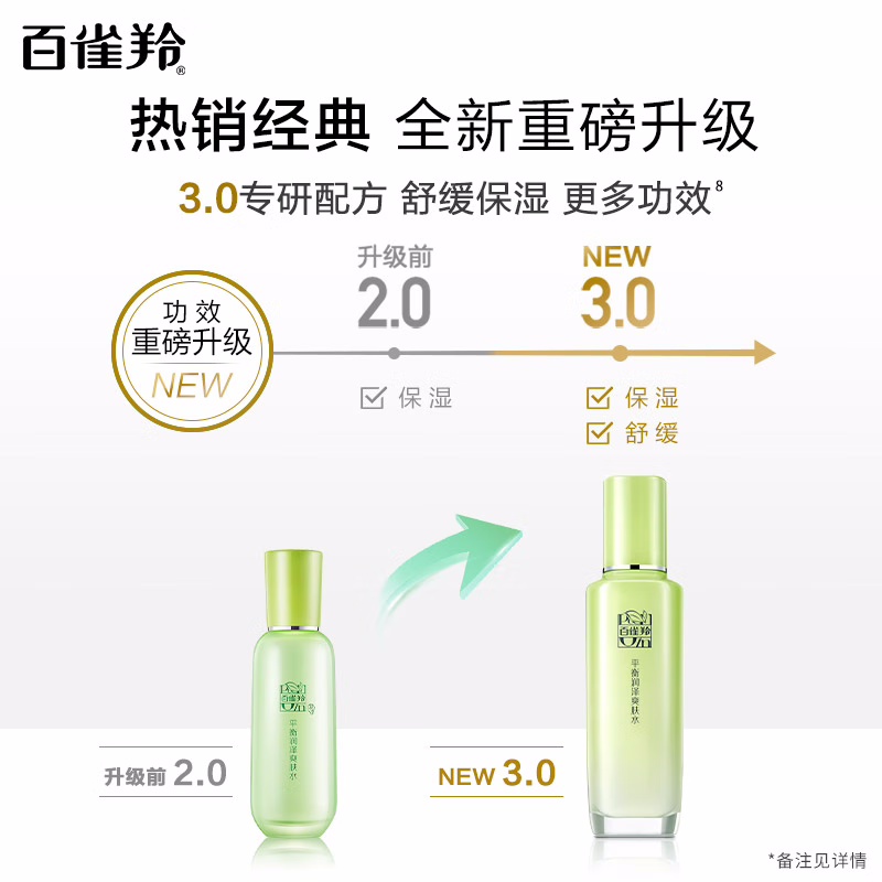 (PECHOIN)百雀羚爽肤水 平衡润泽爽肤水100ml 保湿补水 新老款随机发高清大图