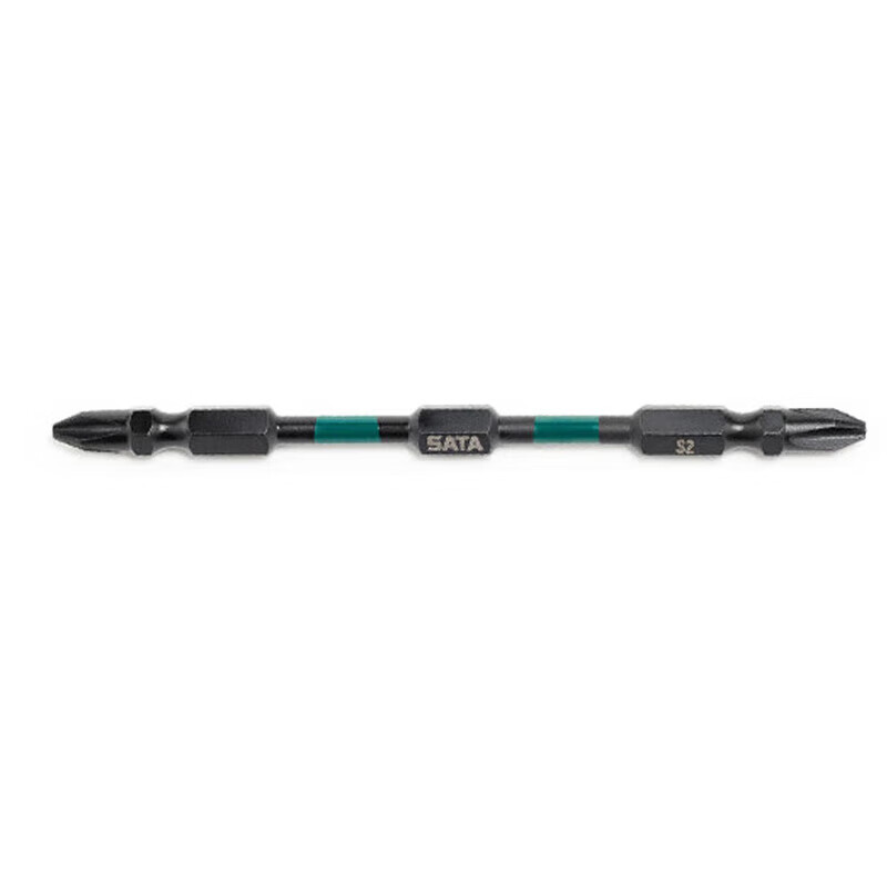 世达(SATA)10件套 6.3MM系列150MM长抗冲击双头旋具头 #2/#2 59822高清大图