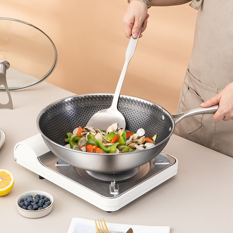 (顺丰发货)德铂(Debo)马里奥不粘炒锅32cm DEP-729高清大图