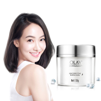 OLAY玉兰油面膜水感光塑晚安水凝膜130g免洗睡眠面膜保湿补水淡斑女士护肤品化妆品专柜正品