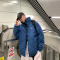 YUANSU第四十九天冬季新款菱形格棉衣男士纯色潮流宽松休闲外套保暖棉袄棉衣