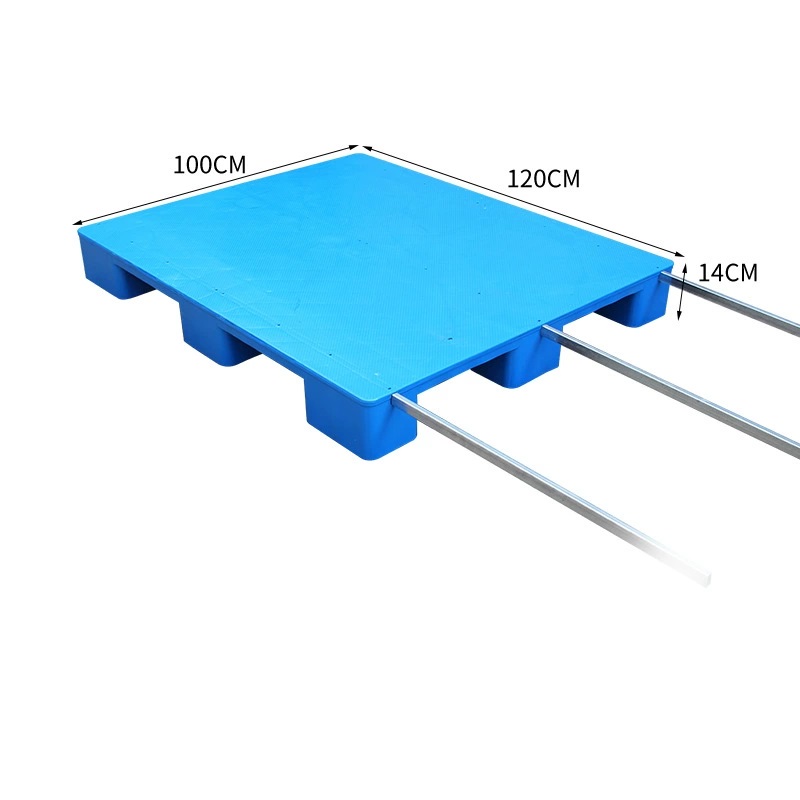 宁储 塑料托盘 平板九脚托盘 120*100*14cm+3钢 张高清大图