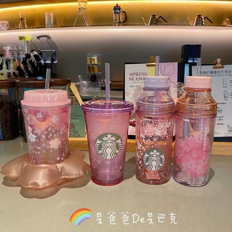 小玻璃瓶300ml(送杯套) 星巴水杯女生高颜值防摔韩版可爱ins塑料杯水杯超大容量随手杯