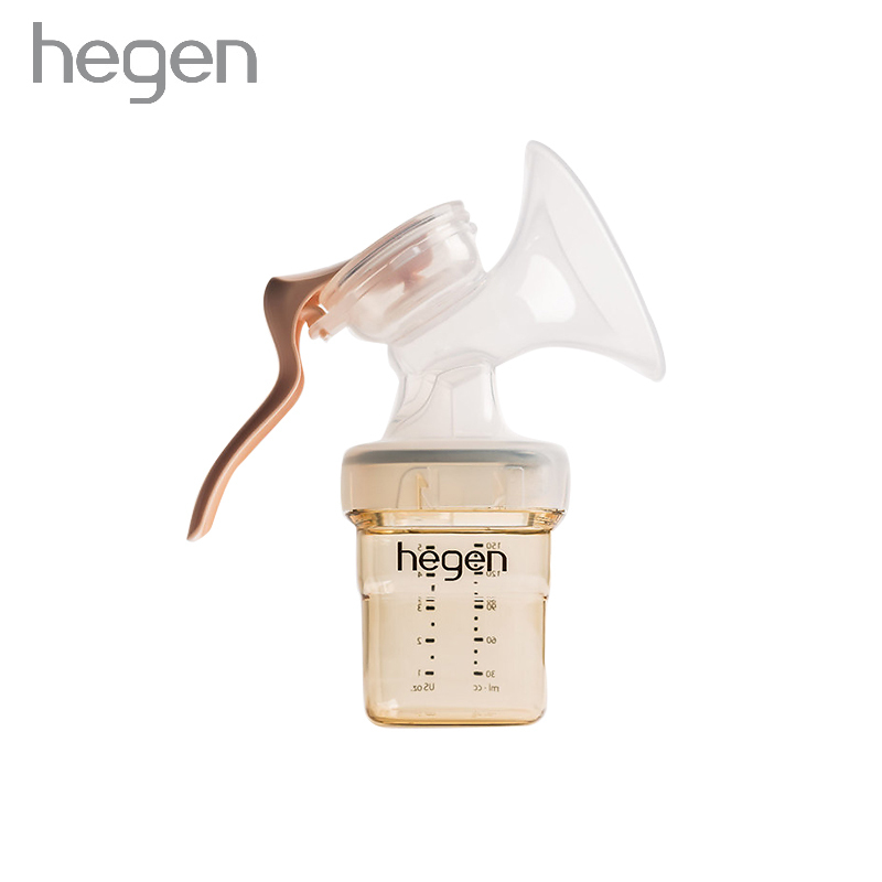 hegen新加坡原装进口手动吸乳器吸乳硅胶舒适无痛吸奶器吸力大孕产妇拔奶+多用途隔离式+喝水盖)