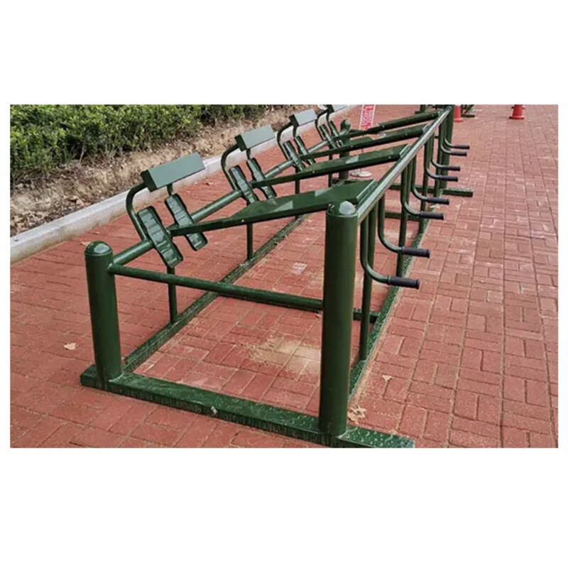 革康 GK-JSQC8043 背肌组合训练器 室外大型体能训练力量锻炼健身器械户外体能训练器材4人组钢铁长城锻炼设备高清大图
