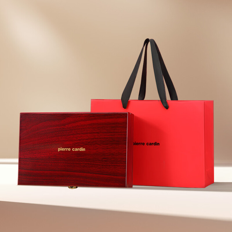 皮尔卡丹(pierre cardin)新款休闲男式双扣头皮带礼盒二件套W52066951-5A高清大图