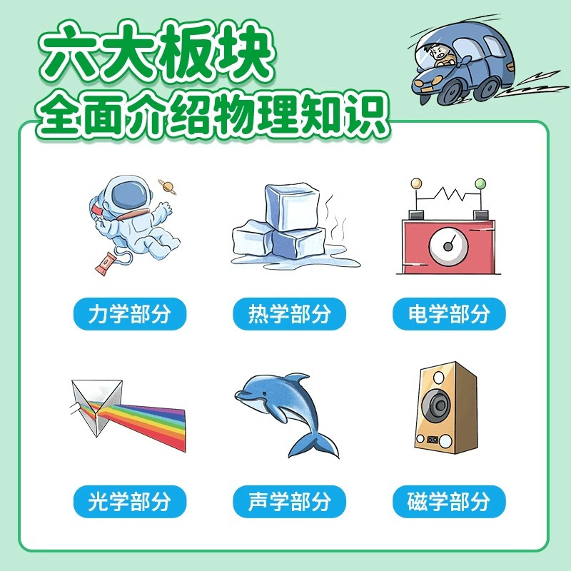 [2册]漫画物理+漫画化学 [正版]抖音同款漫画趣味物理化学启蒙书孩子一读就懂爱看的儿童趣味百科全书漫画版小学生科普