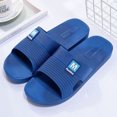 夏天凉拖鞋男款外穿居高跟防滑厚底夏季四季外出酒店凉拖鞋男 蓝色A二五 44码（请拍大一码）
