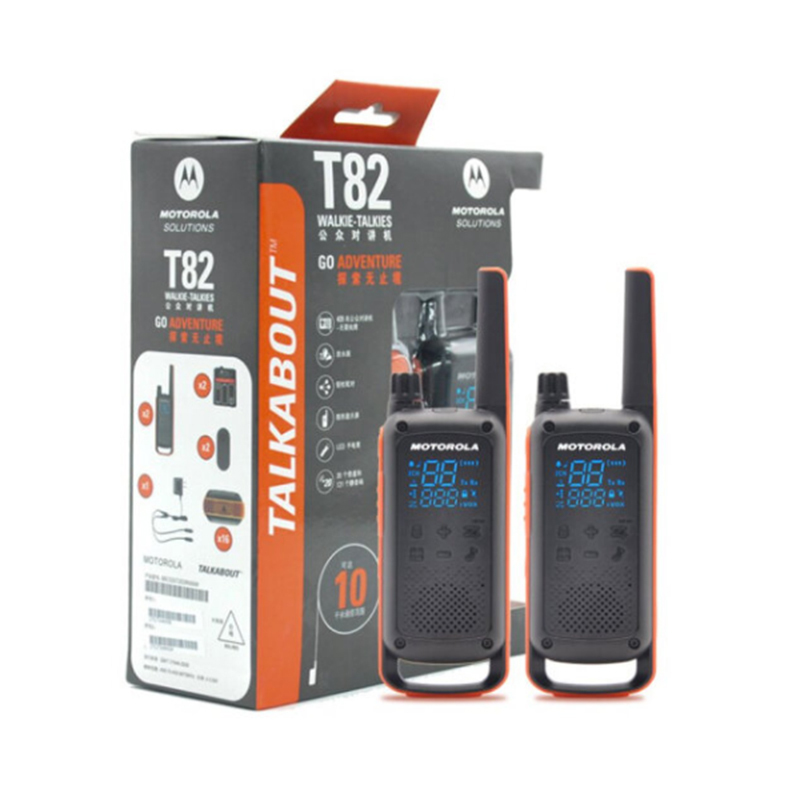 摩托罗拉(MOTOROLA)T82公众对讲机 20个信道 VOX免提模式 背光显示屏信道扫描 呼叫铃声 键盘锁高清大图