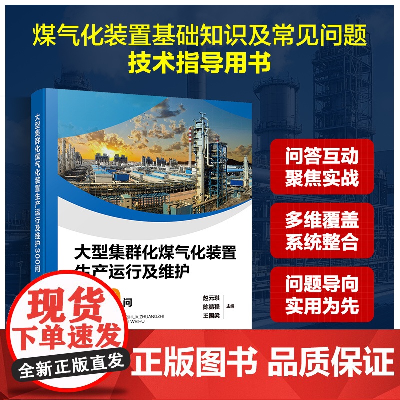 大型集群化煤气化装置生产运行及维护300问 煤气化基础知识 生产准备与试车 生产操作与维护 设备运行与维护 电气与仪表基高清大图