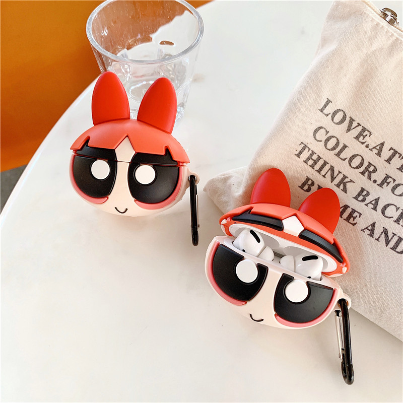 高铭宣airpodpro保护套硅胶苹果无线耳机airpods1/2/3三代创意可爱卡通飞天小女警软壳代保护壳